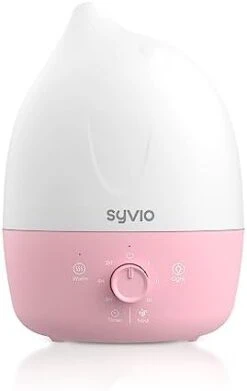 Syvio Humidifiers For Bedroom Baby, Essential Oil Diffuser & 7-Color Night Light Whisper-Quiet Cool Mist Humidifiers For Nursery, Kids, Plants, Variable Mist, 45 Hours Runtime, BPA Free, 1.8L, Blue -Solo Stoves Shop 21Wn31RG2cL. AC