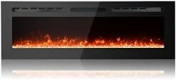 PAOLFOX 36 Inch Electric Fireplace Insert,Wall Mounted,Wall Fireplace Electric With Remote Control,Linear Fireplace,Led Fireplace Recessed,12 Flame Colors -Solo Stoves Shop 31 6XXuf5QL. AC
