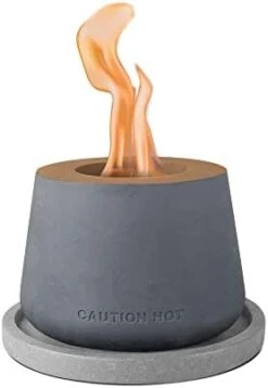 Kante 5.1 In. W Small Tulip Portable Concrete Rubbing Alcohol Tabletop Fire Pit W/Metal Extinguisher,Blue Fire Glass & 7.2 In. Dark Gray Base,Ethanol Fireplace,Indoor Tabletop Fire Pit Bowl Pot -Solo Stoves Shop 31 pSgt4GxL. AC