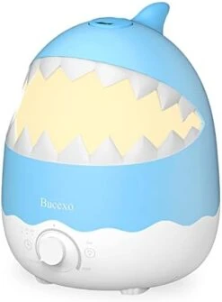 Bucexo Humidifiers For Baby Kids Bedroom - 1.6L Ultrasonic Cool Mist Humidifier For Nursery,3 In 1 Humidifier With Diffuser,nightlight,Timer,BPA Free,Shark -Solo Stoves Shop 31 v9ILh6vL. AC
