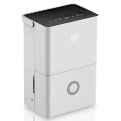 SereneLife 30-Pint Electric Home Compact Dehumidifier - 1500 Square Feet Quiet Electric Dehumidifiers For Home Closet Basement W/ 4L Water Tank Capacity, Removes - SLDEHU30