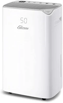 Dehumidifier 3500 Sq. Ft 50 Pint BRITSOU Dehumidifiers For Home Basements Bedroom | Quiet Dehumidifier For Medium To Large Room With Drain Hose | Dry Clothes Mode | Intelligent Humidity Control With Auto Shut Off -Solo Stoves Shop 311LkCG msL. AC