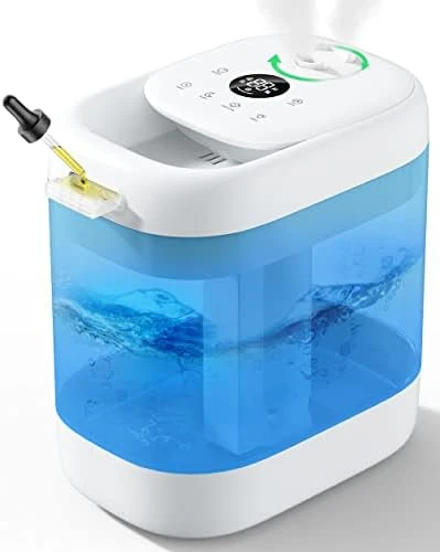 Homvana Humidifiers For Bedroom, 5L Top Fill Cool Mist Vaporizer For Plants Baby Kids For Home (Never Leaking Design), Quiet (23dB) Humidifier For Large Room, 40H Runtime, Auto, Essential Oil Diffuser 6 Homvana Humidifiers For Bedroom, 5L Top Fill Cool Mist Vaporizer For Plants Baby Kids For Home (Never Leaking Design), Quiet (23dB) Humidifier For Large Room, 40H Runtime, Auto, Essential Oil Diffuser - Image 6