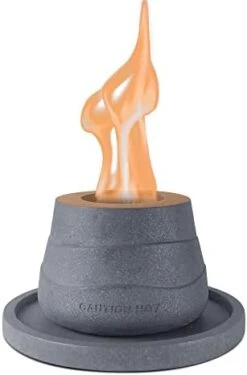 Kante 5.1 In. W Small Tulip Portable Concrete Rubbing Alcohol Tabletop Fire Pit W/Metal Extinguisher,Blue Fire Glass & 7.2 In. Dark Gray Base,Ethanol Fireplace,Indoor Tabletop Fire Pit Bowl Pot -Solo Stoves Shop 316XdEbjy8L. AC