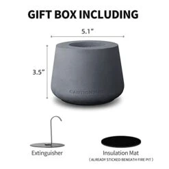 Durx-litecrete Concrete Tabletop Fire Pit, Table Top Fire Pit, Mini Tabletop Fireplace, Indoor Table Top Fire Pit Bowl, Personal Cement Fireplace, Outdoor Tabletop Fireplace -Solo Stoves Shop 318gCWldGOL