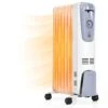 Tangkula Oil Filled Radiator Heater, 1500W Portable Space Heater Radiator With Adjustable Thermostat, 3 Heat Settings, Overheat & Tip-Over Protection, Electric Radiant Heater For Indoor Use