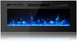 PAOLFOX 36 Inch Electric Fireplace Insert,Wall Mounted,Wall Fireplace Electric With Remote Control,Linear Fireplace,Led Fireplace Recessed,12 Flame Colors -Solo Stoves Shop 319gra2FtyL. AC