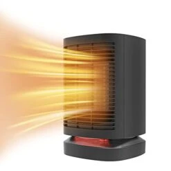 Fit Choice 950W Oscillating Space Heater For Indoor Use, Fast Heating Within 2s With PTC Heating Tech, 3 Heating Temperature For Office And Home