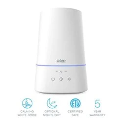 Pure Enrichment® HUME™ Max - Easy Top Fill Ultrasonic Cool Mist Humidifier, 3.7 L (1 Gallon) Tank, 3 Mist Settings + Auto Shut-Off Timer - Ideal For Large Bedrooms, Baby Nurseries And Offices (White) -Solo Stoves Shop 31CKOrPfHAL