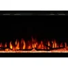 Touchstone 80042 - Sideline Elite Electric Fireplace - 42 Inch Wide - In Wall Recessed - 60 Color Combinations - 1500/750 Watt Heater (68-88°F Thermostat) - Black - Log, Crystals, And Driftwood
