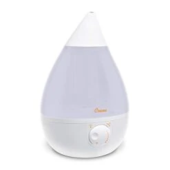 Crane Ultrasonic Humidifiers For Bedroom And Office, 1 Gallon Cool Mist Air Humidifier For Large Room And Home, Humidifier Filters Optional, White