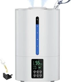 6L Humidifiers For Bedroom Large Room Home, Cool And Warm Humidifiers For Baby And Plants Mist Top Fill Desk Humidifiers Essential Oil Diffuser, Quiet Humidifiers With Adjustable Mist,360°Nozzle-Black -Solo Stoves Shop 31DORslBUL. AC