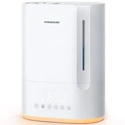 VAGKRI 6L Humidifiers For Large Room, Top Fill Ultrasonic Warm & Cool Mist Humidifiers, Essential Oil Diffuser, Night Light, Sleep Mode, 12H Timer, 5 Mist Levels, Air Vaporizer Up To 60 Hours