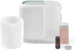 Canopy Bedside Humidifier, White Humidifier, 36 HR Run Time, 2.5L Capacity - Help Alleviate Symptoms Of Allergies, Flu, Cold, Dry Skin Includes Humidifier, Unwind Aroma, Filter, Power Cord & Adapter -Solo Stoves Shop 31I0zLLX7L. AC