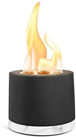 Concrete Tabletop Fire Pit Bowl - Table Top Portable Rubbing Alcohol Fireplace Indoor Outdoor Decor Long Time Burning Smokeless Odorless Smores Maker For Patio Balcony With Extinguisher -Solo Stoves Shop 31IobB3BxWL. AC