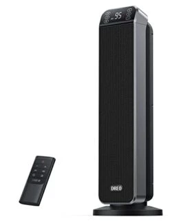 Dreo Electric Space Heater 24-inch With Remote,3 Modes, 12H Timer, 70° Oscillation, Tip-Over And Overheat Protection, Ceramic Heater For Bedroom, Office And Indoor Use,