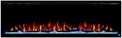 Touchstone 80042 - Sideline Elite Electric Fireplace - 42 Inch Wide - In Wall Recessed - 60 Color Combinations - 1500/750 Watt Heater (68-88°F Thermostat) - Black - Log, Crystals, And Driftwood 8 Touchstone 80042 - Sideline Elite Electric Fireplace - 42 Inch Wide - In Wall Recessed - 60 Color Combinations - 1500/750 Watt Heater (68-88°F Thermostat) - Black - Log, Crystals, And Driftwood - Image 8