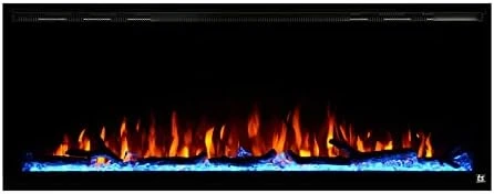 Touchstone 80042 - Sideline Elite Electric Fireplace - 42 Inch Wide - In Wall Recessed - 60 Color Combinations - 1500/750 Watt Heater (68-88°F Thermostat) - Black - Log, Crystals, And Driftwood 6 Touchstone 80042 - Sideline Elite Electric Fireplace - 42 Inch Wide - In Wall Recessed - 60 Color Combinations - 1500/750 Watt Heater (68-88°F Thermostat) - Black - Log, Crystals, And Driftwood - Image 6