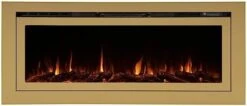 Touchstone Sideline Deluxe™ - Stainless Steel Electric Fireplace - 50 Inch Wide - In Wall Recessed - 5 Flame Settings - Multiple Color Flame - 1500W Heater - Log & Crystal Hearth Options- 86273 -Solo Stoves Shop 31T 8rMRkUL. AC