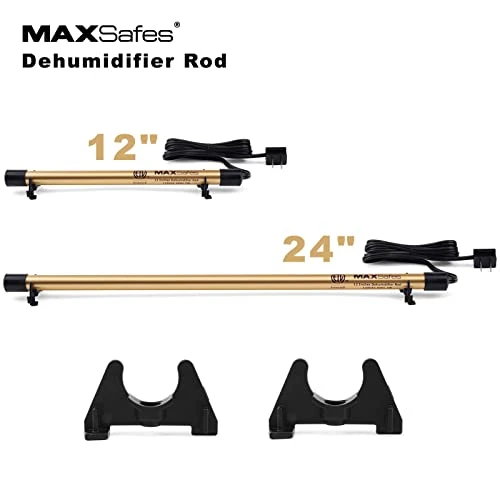 MAXSafes Gun Safe Dehumidifier Rod, Dry Golden Rod - Easy Installation Plug-in Electric Dehumidifier Eliminates Moisture For Gun Safes & Cabinets, ETL Approved, 12in 2 MAXSafes Gun Safe Dehumidifier Rod, Dry Golden Rod - Easy Installation Plug-in Electric Dehumidifier Eliminates Moisture For Gun Safes & Cabinets, ETL Approved, 12in - Image 2
