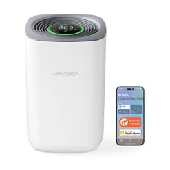 Airversa HomeKit Air Purifier With Thread, 𝗥𝗲𝗾𝘂𝗶𝗿𝗲𝘀 𝗧𝗛𝗥𝗘𝗔𝗗 𝗘𝗻𝗮𝗯𝗹𝗲𝗱 𝗔𝗽𝗽𝗹𝗲 𝗛𝗼𝗺𝗲 𝗛𝘂𝗯 3-Stage H13 True HEPA Filter Smart Air Cleaner 1000 Sq.ft Purelle AP2