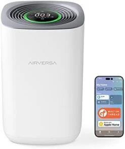 Airversa HomeKit Air Purifier With Thread, 𝗥𝗲𝗾𝘂𝗶𝗿𝗲𝘀 𝗧𝗛𝗥𝗘𝗔𝗗 𝗘𝗻𝗮𝗯𝗹𝗲𝗱 𝗔𝗽𝗽𝗹𝗲 𝗛𝗼𝗺𝗲 𝗛𝘂𝗯 3-Stage H13 True HEPA Filter Smart Air Cleaner 1000 Sq.ft Purelle AP2 -Solo Stoves Shop 31TKlfGPgHL. AC