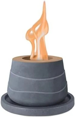 Kante 5.1 In. W Small Tulip Portable Concrete Rubbing Alcohol Tabletop Fire Pit W/Metal Extinguisher,Blue Fire Glass & 7.2 In. Dark Gray Base,Ethanol Fireplace,Indoor Tabletop Fire Pit Bowl Pot -Solo Stoves Shop 31TrmeuwNbL. AC