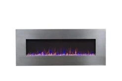 Touchstone 80024 50" Stainless, Electric Fireplace With Bluetooth Speaker – AudioFlare