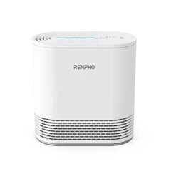 RENPHO Air Purifiers For Bedroom, HEPA Filter Air Purifiers With 22dB Quiet 4 Speed Control For Allergies, Pets, Smoke, Dust, Pollen, Small Air Cleaner For Home Office Living Room Kitchen, White