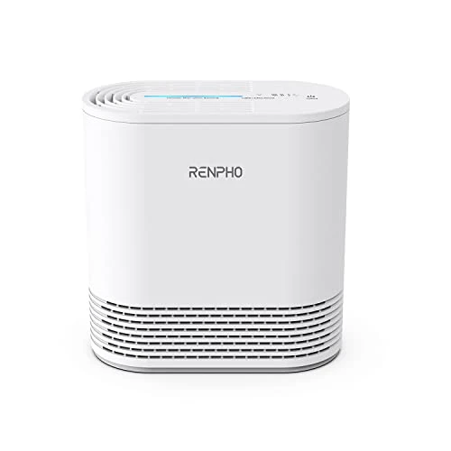 RENPHO Air Purifiers For Bedroom, HEPA Filter Air Purifiers With 22dB Quiet 4 Speed Control For Allergies, Pets, Smoke, Dust, Pollen, Small Air Cleaner For Home Office Living Room Kitchen, White 1 RENPHO Air Purifiers For Bedroom, HEPA Filter Air Purifiers With 22dB Quiet 4 Speed Control For Allergies, Pets, Smoke, Dust, Pollen, Small Air Cleaner For Home Office Living Room Kitchen, White