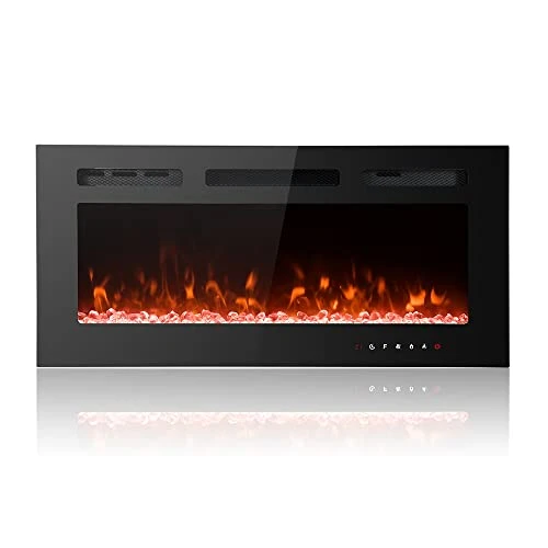 Maxhonor Electric Fireplace Insert Wall Mounted Freestanding Heater With Remote Control, 1500/750W (40inch, Black) 1 Maxhonor Electric Fireplace Insert Wall Mounted Freestanding Heater With Remote Control, 1500/750W (40inch, Black)
