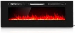 XtremepowerUS 60" Large Recessed Electric Fireplace Wall Mounted Electric Insert Heater Fireplace Color Flame Remote Control, 1500W -Solo Stoves Shop 31at7H2uchL. AC