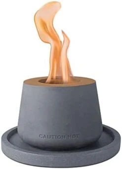 Kante 5.1 In. W Small Tulip Portable Concrete Rubbing Alcohol Tabletop Fire Pit W/Metal Extinguisher,Blue Fire Glass & 7.2 In. Dark Gray Base,Ethanol Fireplace,Indoor Tabletop Fire Pit Bowl Pot -Solo Stoves Shop 31bIDX9JIxL. AC