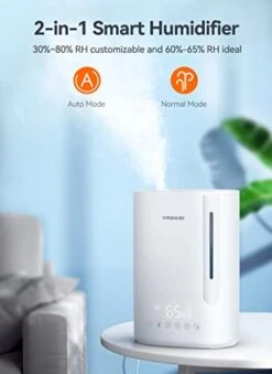 VAGKRI 6L Humidifiers For Large Room, Top Fill Ultrasonic Warm & Cool Mist Humidifiers, Essential Oil Diffuser, Night Light, Sleep Mode, 12H Timer, 5 Mist Levels, Air Vaporizer Up To 60 Hours -Solo Stoves Shop 31bYGbp2xiL