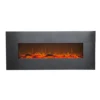 Touchstone 80026 - Stainless Electric Fireplace - (Stainless) - 50 Inch Wide - On-Wall Hanging - Log & Crystal Included - 5 Flame Settings - Realistic Flame - 1500/750W - Timer & Remote