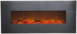 Touchstone 80026 - Stainless Electric Fireplace - (Stainless) - 50 Inch Wide - On-Wall Hanging - Log & Crystal Included - 5 Flame Settings - Realistic Flame - 1500/750W - Timer & Remote -Solo Stoves Shop 31gZAcwtSQL. AC