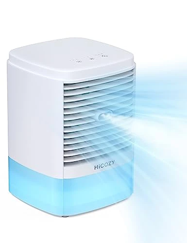 HiCOZY Air Cooler With 2 Ultrasonic Mist Levels & 3 Fan Speeds, Evaporative Air Cooler With Detachable 650ml/23oz Water Tank, 3-in-1 Portable Air Cooling Fan For Desktop, Office And Bedroom 1 HiCOZY Air Cooler With 2 Ultrasonic Mist Levels & 3 Fan Speeds, Evaporative Air Cooler With Detachable 650ml/23oz Water Tank, 3-in-1 Portable Air Cooling Fan For Desktop, Office And Bedroom