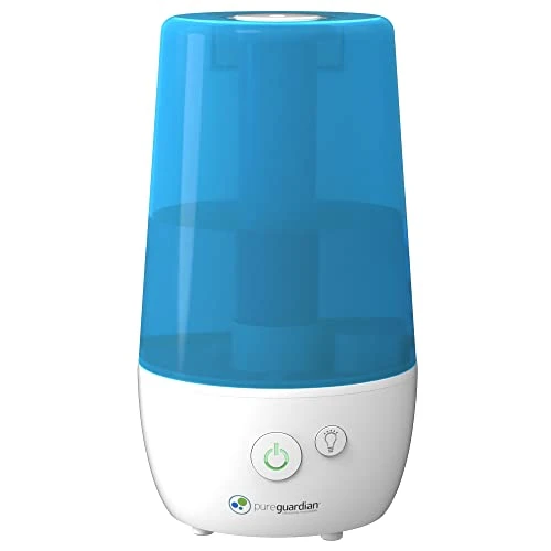 Pure Guardian H965AR Ultrasonic Cool Mist Humidifier, 70 Hrs. Run Time, 1 Gal. Tank Capacity, 320 Sq. Ft. Coverage, Small Rooms, Filter Free, Silver Clean Treated Tank, Includes Essential Oil Tray 1 Pure Guardian H965AR Ultrasonic Cool Mist Humidifier, 70 Hrs. Run Time, 1 Gal. Tank Capacity, 320 Sq. Ft. Coverage, Small Rooms, Filter Free, Silver Clean Treated Tank, Includes Essential Oil Tray