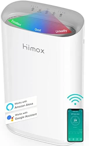 HIMOX HEPA 14 Air Purifierfor Allergies Large Room Pets 5 In 1 Medical Grade HEPA Filter Up To 2000ft² Remove 99.99% Of Dust Mold Pollen Smoke Odor Automatic Air Quality Sensors (H05) 9 HIMOX HEPA 14 Air Purifierfor Allergies Large Room Pets 5 In 1 Medical Grade HEPA Filter Up To 2000ft² Remove 99.99% Of Dust Mold Pollen Smoke Odor Automatic Air Quality Sensors (H05) - Image 9