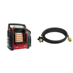Mr. Heater MH9BX-Massachusetts/Canada Approved Portable Propane Heater & Mr. Heater Buddy Series Hose Assembly - 10-ft, Model# F273704
