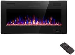 R.W.FLAME 60" Recessed And Wall Mounted Electric Fireplace, Low Noise, Remote Control With Timer,Touch Screen,Adjustable Flame Color And Speed, 750-1500W -Solo Stoves Shop 31orQ7bEGbL. AC