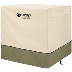 COSFLY Air Conditioner Cover For Outside Units-Durable AC Cover Water Resistant Fabric Windproof Design -Square Fits Up To 36 X 36 X 39 Inches