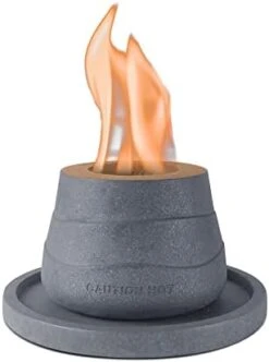 Kante 5.1 In. W Small Tulip Portable Concrete Rubbing Alcohol Tabletop Fire Pit W/Metal Extinguisher,Blue Fire Glass & 7.2 In. Dark Gray Base,Ethanol Fireplace,Indoor Tabletop Fire Pit Bowl Pot -Solo Stoves Shop 31vXfu1wbL. AC