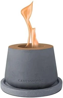 Kante 5.1 In. W Small Tulip Portable Concrete Rubbing Alcohol Tabletop Fire Pit W/Metal Extinguisher,Blue Fire Glass & 7.2 In. Dark Gray Base,Ethanol Fireplace,Indoor Tabletop Fire Pit Bowl Pot -Solo Stoves Shop 31vYO7lGB6L. AC