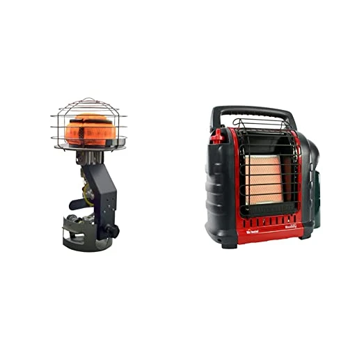 Mr. Heater Original 540-Degree 45,000 BTU Tank Top Radiant Propane Heater & F232000 MH9BX Buddy 4,000-9,000-BTU Indoor-Safe Portable Propane Radiant Heater, Red-Black 1 Mr. Heater Original 540-Degree 45,000 BTU Tank Top Radiant Propane Heater & F232000 MH9BX Buddy 4,000-9,000-BTU Indoor-Safe Portable Propane Radiant Heater, Red-Black