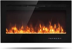 Tangkula 36 Inches Electric Fireplace Insert With Thermostat, In-Wall Recessed And Wall Mounted 1500 W Faux Fireplace, Touch Screen Control, 9 Flamer Color, Temperature Control & Timer (36 Inches) 11 Tangkula 36 Inches Electric Fireplace Insert With Thermostat, In-Wall Recessed And Wall Mounted 1500 W Faux Fireplace, Touch Screen Control, 9 Flamer Color, Temperature Control & Timer (36 Inches) -Solo Stoves Shop 41 GCeg4vfL. AC