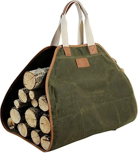 Canvas Log Carrier Bag,Waxed Durable Wood Tote,Fireplace Stove Accessories,Extra Large Firewood Holder With Handles For Camping Best Gifts 8 Canvas Log Carrier Bag,Waxed Durable Wood Tote,Fireplace Stove Accessories,Extra Large Firewood Holder With Handles For Camping Best Gifts - Image 8