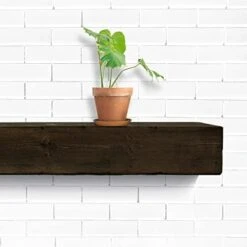 GENERIC Fireplace Mantel, Rustic, Shelf, Floating Mantle, Real Wood, Beam, URBANDI (Provincial, 60Lx6Hx8D) 24 GENERIC Fireplace Mantel, Rustic, Shelf, Floating Mantle, Real Wood, Beam, URBANDI (Provincial, 60Lx6Hx8D) -Solo Stoves Shop 410HJhh 7AL. AC 1