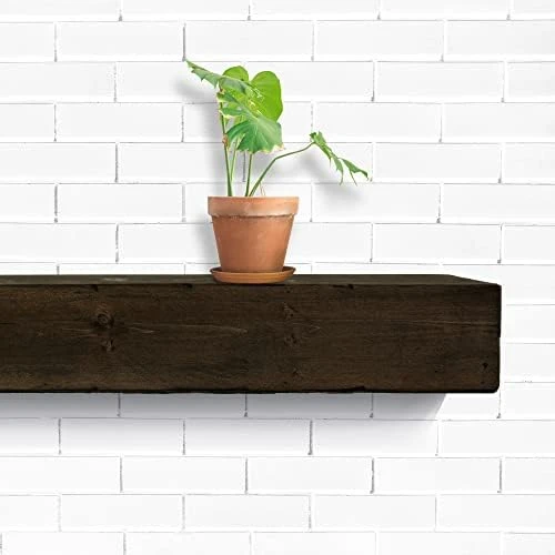GENERIC Fireplace Mantel, Rustic, Shelf, Floating Mantle, Real Wood, Beam, URBANDI (Provincial, 60Lx6Hx8D) 10 GENERIC Fireplace Mantel, Rustic, Shelf, Floating Mantle, Real Wood, Beam, URBANDI (Provincial, 60Lx6Hx8D) - Image 10