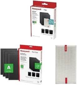 Honeywell HEPA Air Purifier Filter Kit – Includes 3 HEPA R Replacement Filters And 4 A Carbon Pre-Cut Pre-Filters – Airborne Allergen Air Filter Targets Wildfire/Smoke, Pollen, Pet Dander, And Dust -Solo Stoves Shop 410K0JONCWL. AC